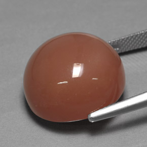 Pierre de lune orange naturelle coupe roude, 17,08 ct, opaque