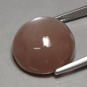 Pierre de lune marron naturelle coupe roude, 24,70 ct, opaque