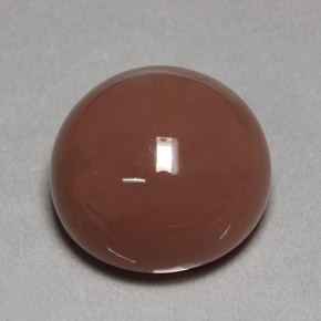 Pierre de lune marron naturelle coupe roude, 21,81 ct, opaque