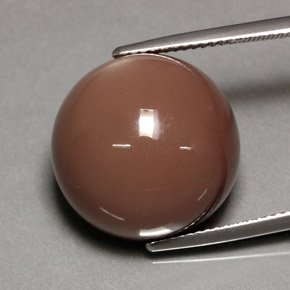 Pierre de lune marron naturelle coupe roude, 23,20 ct, opaque