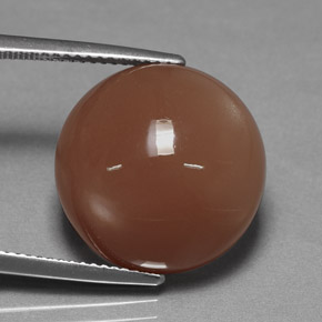 Pierre de lune orange naturelle coupe roude, 22,69 ct, opaque