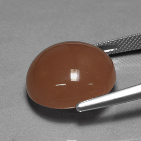 Pierre de lune orange naturelle coupe roude, 22,69 ct, opaque