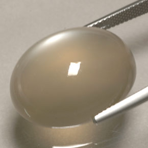 Pierre de lune fumée naturelle transparent, 30,52 ct, transparent / translucide