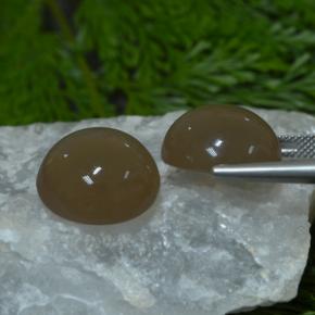 Achetez naturel 33,03ct marron pierre de lune gems, coupe roude, en provenance inde chez gemselect. en stock, livraison internationale!