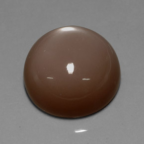 Pierre de lune marron naturelle coupe roude, 33,72 ct, opaque