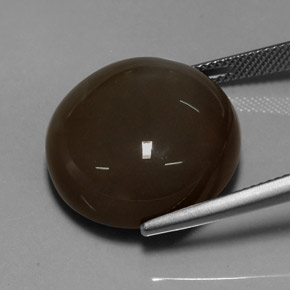 Pierre de lune marron naturelle coupe roude, 32,10 ct, translucide