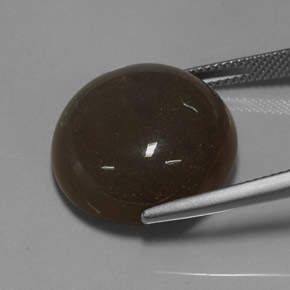 Pierre de lune marron naturelle coupe roude, 23,55 ct, translucide