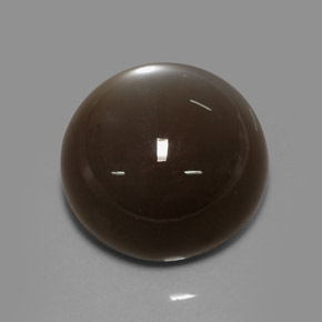 Pierre de lune marron naturelle coupe roude, 30,64 ct, translucide