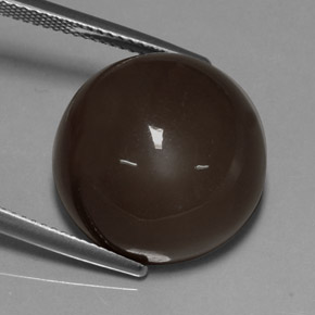 Pierre de lune marron naturelle coupe roude, 21,32 ct, translucide