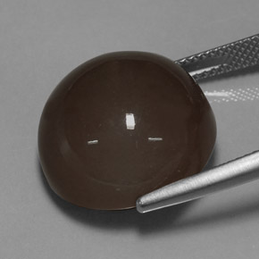 Pierre de lune marron naturelle coupe roude, 21,32 ct, translucide
