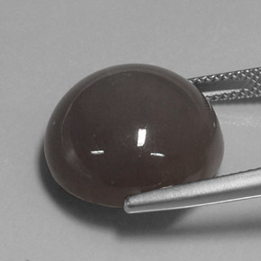 Pierre de lune marron naturelle coupe roude, 19,43 ct, translucide