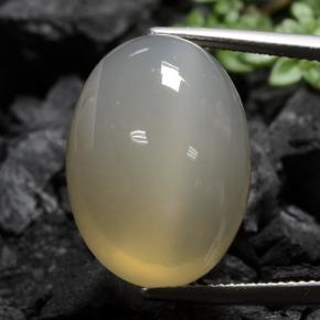 Pierre de lune marron naturelle transparent, 25,19 ct, transparent / translucide