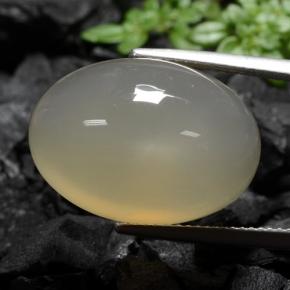 Pierre de lune marron naturelle transparent, 25,19 ct, transparent / translucide