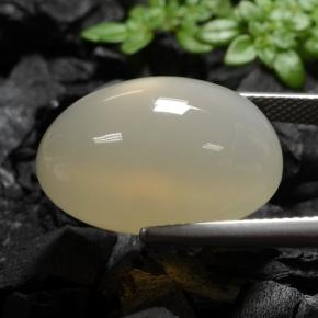 Pierre de lune marron naturelle transparent, 25,19 ct, transparent / translucide