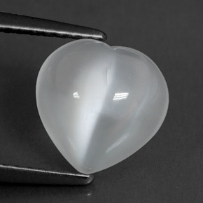 Pierre de lune blanc naturelle transparent, 2,22 ct, transparent / translucide