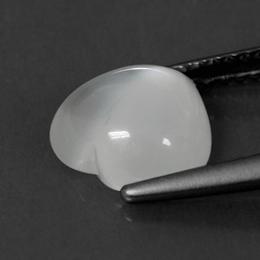 Pierre de lune blanc naturelle transparent, 2,22 ct, transparent / translucide