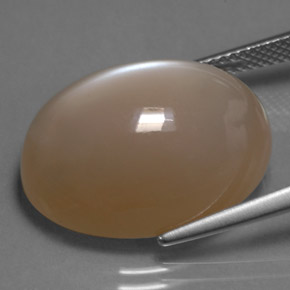 Pierre de lune crème naturelle coupe ovale, 20,29 ct, translucide