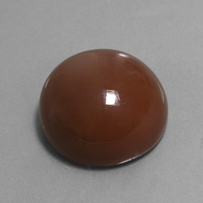 Pierre de lune marron naturelle coupe roude, 20,66 ct, opaque