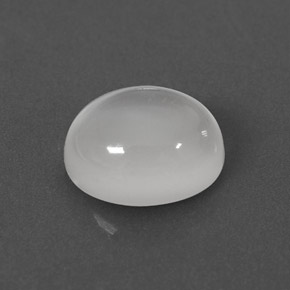 Pierre de lune blanc naturelle coupe ovale, 1,55 ct, transparent