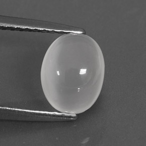 Pierre de lune blanc naturelle transparent, 1,46 ct, transparent / translucide