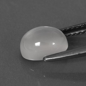 Pierre de lune blanc naturelle transparent, 1,46 ct, transparent / translucide