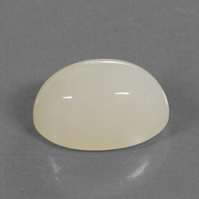 Pierre de lune crème naturelle coupe ovale, 10,37 ct, translucide