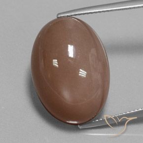 27.61ct Naturel Brun moyen Pierre de lune, ovale, Opaque