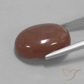 Pierre de lune Brun cannelle naturelle ovale, 19.73 ct, Opaque