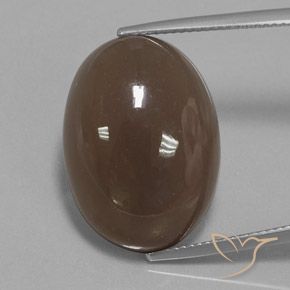 22.19ct Naturel Brun moyen Pierre de lune, ovale, Opaque
