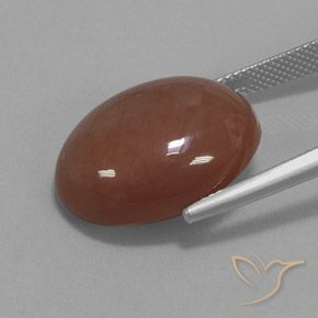 Pierre de lune Brun cannelle naturelle ovale, 18.74 ct, Opaque