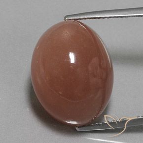 25.10ct Naturel Brun rougeâtre Pierre de lune, ovale, Opaque