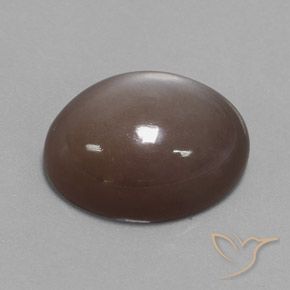 Pierre de lune Brun chocolat naturelle ovale, 21.72 ct, Opaque