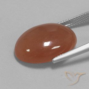 Pierre de lune Brun cannelle naturelle ovale, 15.54 ct, Opaque