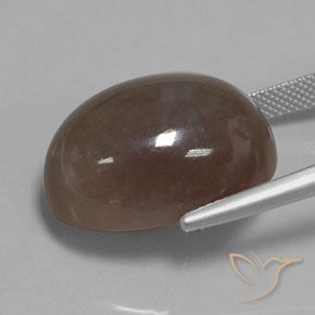 Pierre de lune Brun chocolat naturelle ovale, 30.12 ct, Opaque