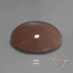 Pierre de lune Brun rougeâtre naturelle ovale, 30.93 ct, Translucide