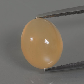 Pierre de lune doré naturelle coupe ovale, 3,70 ct, transparent