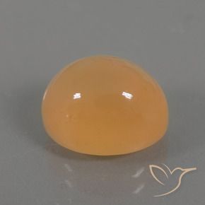 Pierre de lune Crème orange doré naturelle ovale, 5.07 ct, Transparent