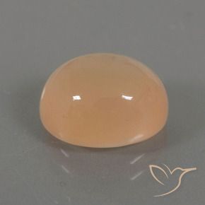 Pierre de lune Or-orange moyen naturelle ovale, 4.41 ct, Transparent