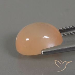 Pierre de lune Or-orange moyen naturelle ovale, 4.41 ct, Transparent