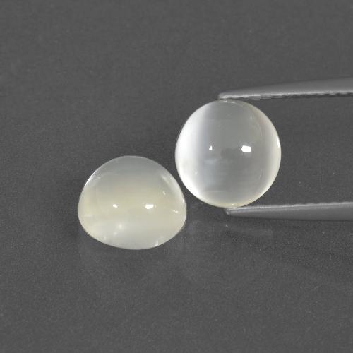 Achetez naturel 4,12ct blanc pierre de lune gems, coupe roude, en provenance inde chez gemselect. en stock, livraison internationale!