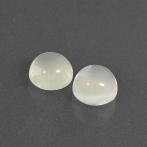 Achetez naturel 4,12ct blanc pierre de lune gems, coupe roude, en provenance inde chez gemselect. en stock, livraison internationale!