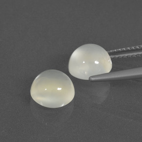 Achetez naturel 4,12ct blanc pierre de lune gems, coupe roude, en provenance inde chez gemselect. en stock, livraison internationale!
