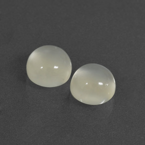 Achetez naturel 4.88ct Blanc chaud Pierre de Lune gems, Coupe roude, En provenance Inde chez GemSelect. En stock, livraison internationale!