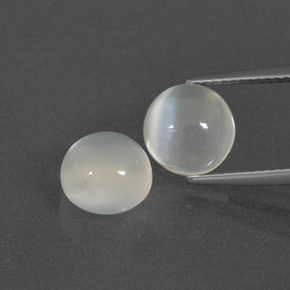 Achetez naturel 4,56ct blanc pierre de lune gems, coupe roude, en provenance inde chez gemselect. en stock, livraison internationale!