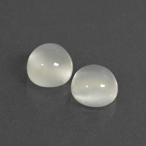 Achetez naturel 5,17ct blanc pierre de lune gems, coupe roude, en provenance inde chez gemselect. en stock, livraison internationale!