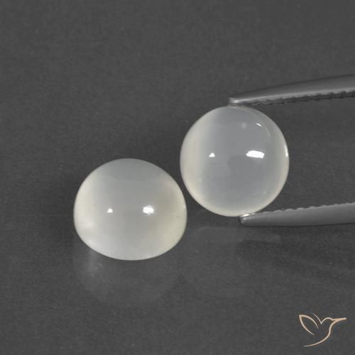 4.80ctw Naturel Blanc chaud Pierre de lune, Tour, Translucide