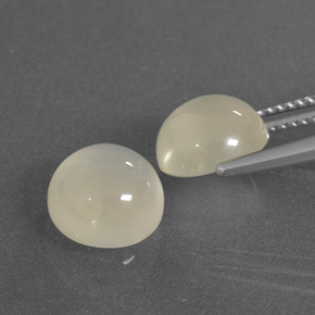 Achetez naturel 6.09ct Blanc chaud Pierre de Lune gems, Coupe roude, En provenance Inde chez GemSelect. En stock, livraison internationale!