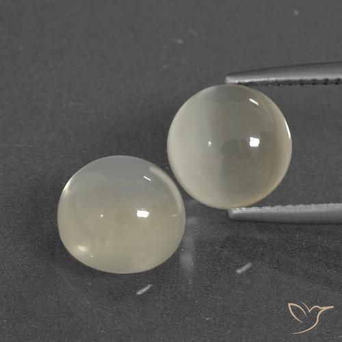 7.28ctw Naturel Blanc chaud Pierre de lune, Tour, Translucide