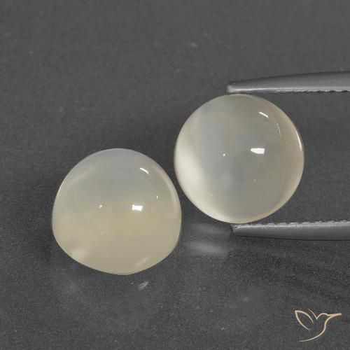 7.84ctw Naturel Blanc chaud Pierre de lune, Tour, Translucide