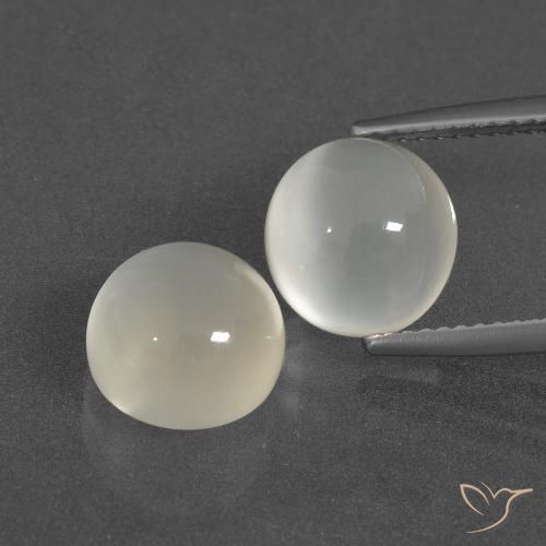 7.23ctw Naturel Blanc chaud Pierre de lune, Tour, Translucide